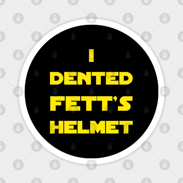 I Dented Fett's Helmet Magnet by Evarcha